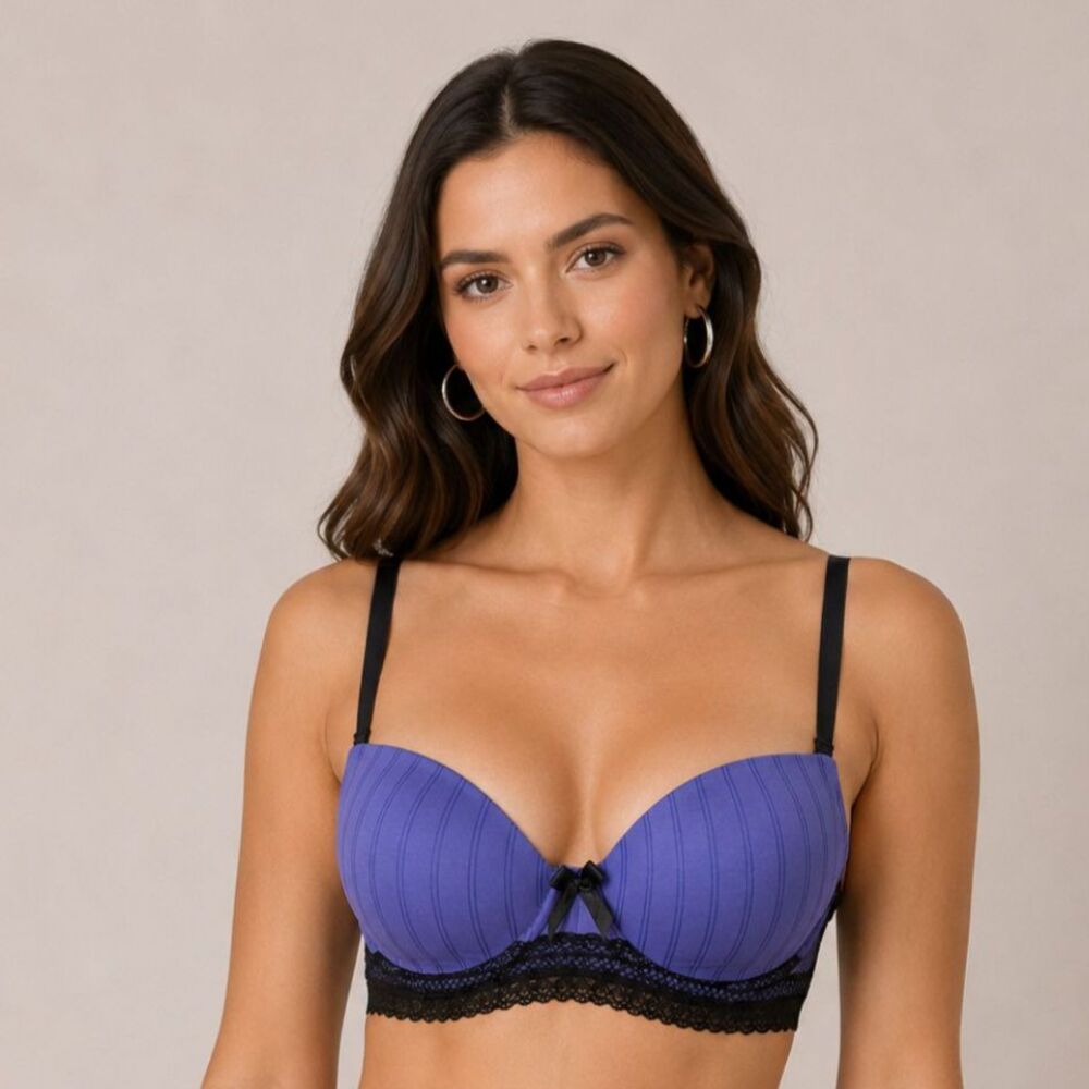 Adore Me Two-tone Bra Purple 34B